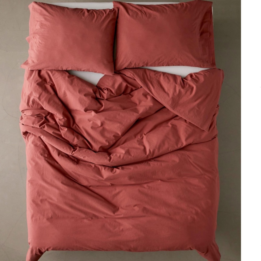 NEW Urban Outfitters Cotton Duvet Cover King Size in rust 100% Cotton